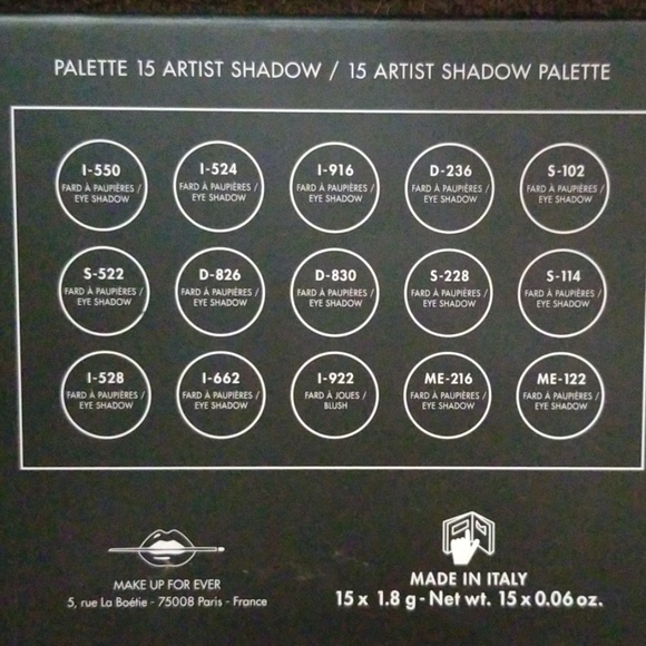 Make Up For Ever Palette 15 Artist Shadow - Picture 3 of 3